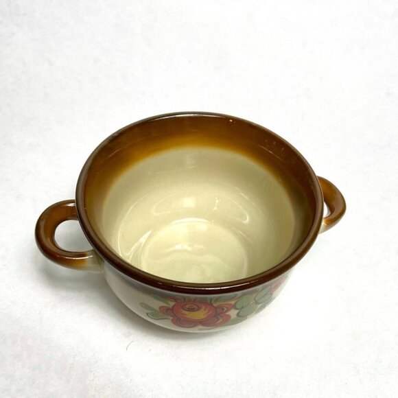 Made in Poland vintage porcelain sugar bowl or tureen wild rose - Picture 3 of 8